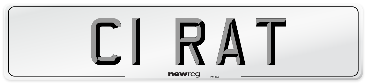C1 RAT Number Plate from New Reg